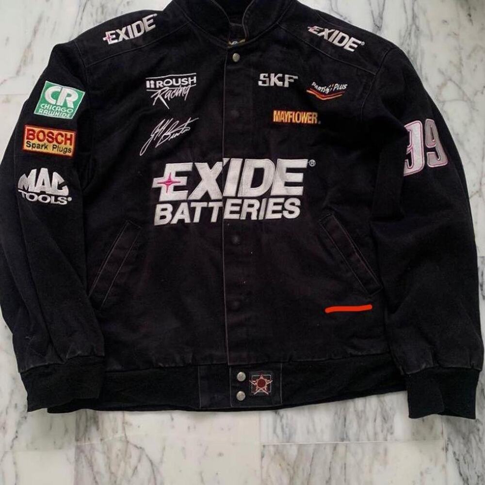 Vintage Exide Batteries Racing Team NASCAR Jacket Jeff Hamilton